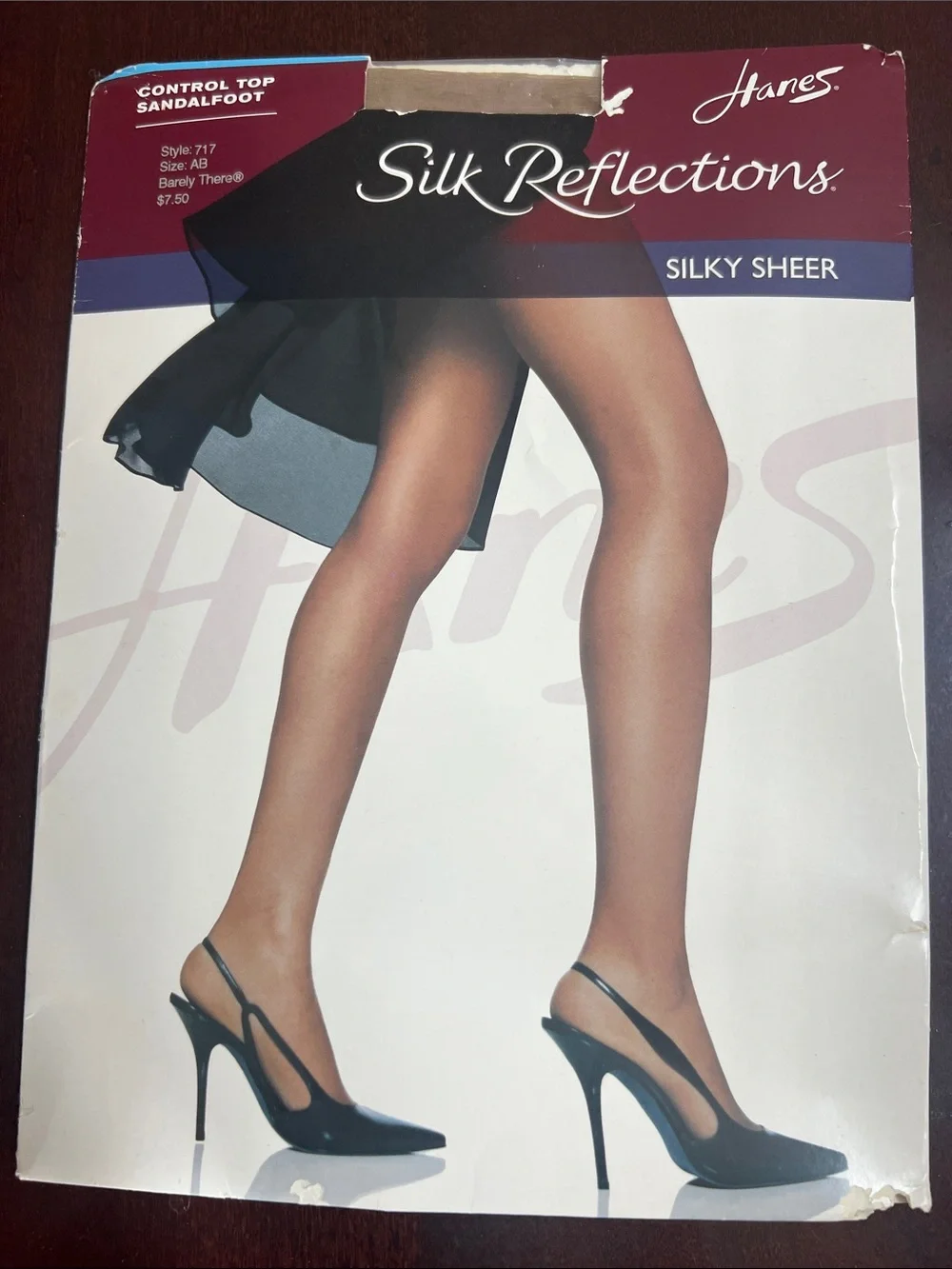 🌞 Hanes Silk Reflections NWT Sheer Control Top Sandalfoot Pantyhose women A/B